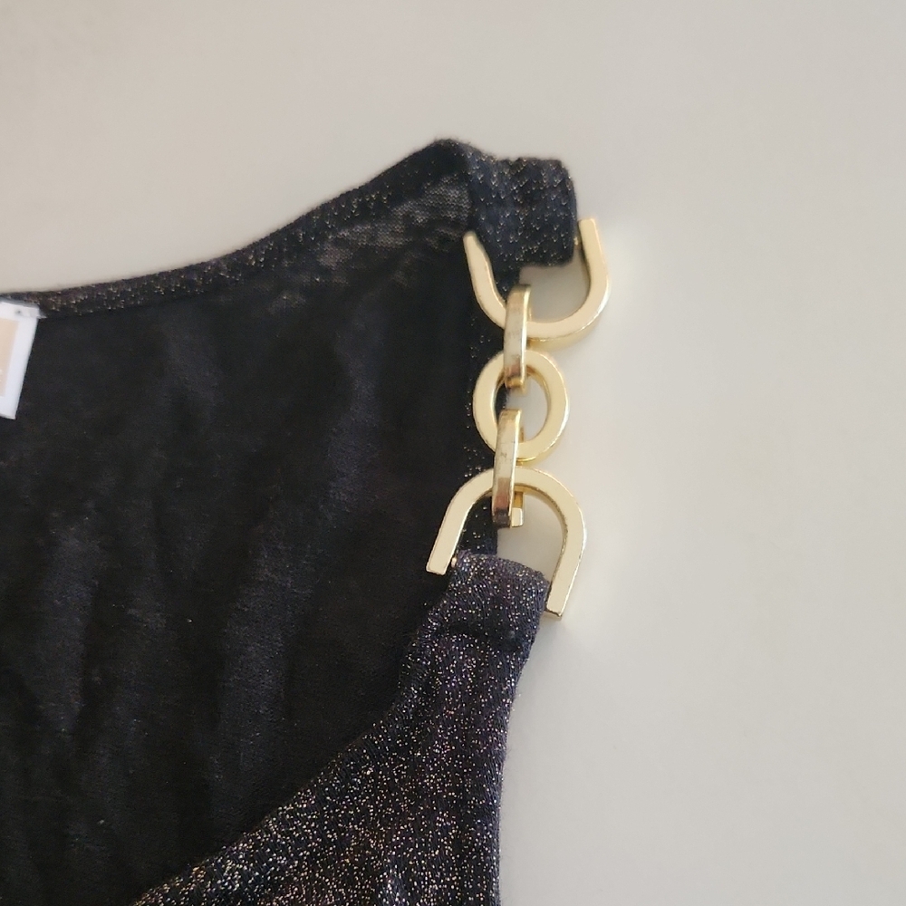 Elegant Black and Gold Women's Top - Picture 3 of 5
